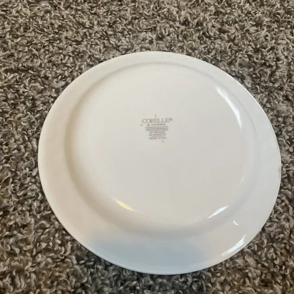 S/4 CORELLE CALLAWAY IVY GREEN TRIM SWIRL 7" Dessert Plates (EUC***NICE***L@@K) - Picture 3 of 3